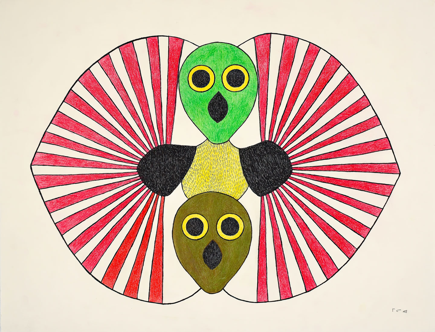 Meelia Kelly, untitled 176-0278, 2023 21⅘×27⅞ in coloured pencil and Ink